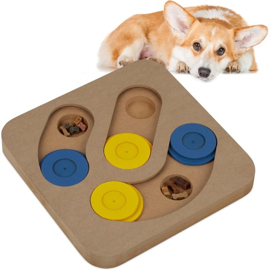 Relaxdays Dog Intelligence Toy, Hide Treat, Interactive Dog Toy, Intelligence, MDF, Multi-Colour, 1 Piece Relaxdays Dog Intelligence Toy, Hide Treat, Interactive Dog Toy, Intelligence, MDF, Multi-Colour, 1 Piece