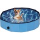 Relaxdays Dog Pool, H x D: 20 x 80 cm, Foldable, with Drain Valve, Dog Paddling Pool for Cooling, PVC & MDF, Blue Relaxdays Dog Pool, H x D: 20 x 80 cm, Foldable, with Drain Valve, Dog Paddling Pool for Cooling, PVC & MDF, Blue