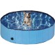 Relaxdays Dog Pool, H x D: 30 x 120 cm, Foldable, with Drain Valve, Dog Paddling Pool for Cooling, PVC & MDF, Blue Relaxdays Dog Pool, H x D: 30 x 120 cm, Foldable, with Drain Valve, Dog Paddling Pool for Cooling, PVC & MDF, Blue