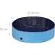 Relaxdays Dog Pool, H x D: 30 x 120 cm, Foldable, with Drain Valve, Dog Paddling Pool for Cooling, PVC & MDF, Blue Relaxdays Dog Pool, H x D: 30 x 120 cm, Foldable, with Drain Valve, Dog Paddling Pool for Cooling, PVC & MDF, Blue