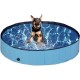 Relaxdays Dog Pool, H x D: 30 x 160 cm, Foldable, with Drain Valve, Dog Paddling Pool for Cooling, PVC & MDF, Blue Relaxdays Dog Pool, H x D: 30 x 160 cm, Foldable, with Drain Valve, Dog Paddling Pool for Cooling, PVC & MDF, Blue
