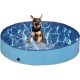 Relaxdays Dog Pool, H x D: 30 x 160 cm, Foldable, with Drain Valve, Dog Paddling Pool for Cooling, PVC & MDF, Blue Relaxdays Dog Pool, H x D: 30 x 160 cm, Foldable, with Drain Valve, Dog Paddling Pool for Cooling, PVC & MDF, Blue