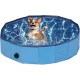 Relaxdays Dog Pool, H x D: 30 x 160 cm, Foldable, with Drain Valve, Dog Paddling Pool for Cooling, PVC & MDF, Blue Relaxdays Dog Pool, H x D: 30 x 160 cm, Foldable, with Drain Valve, Dog Paddling Pool for Cooling, PVC & MDF, Blue