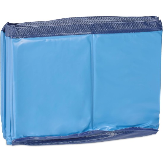 Relaxdays Dog Pool, H x D: 30 x 160 cm, Foldable, with Drain Valve, Dog Paddling Pool for Cooling, PVC & MDF, Blue Relaxdays Dog Pool, H x D: 30 x 160 cm, Foldable, with Drain Valve, Dog Paddling Pool for Cooling, PVC & MDF, Blue