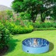 Relaxdays Dog Pool, H x D: 30 x 160 cm, Foldable, with Drain Valve, Dog Paddling Pool for Cooling, PVC & MDF, Blue Relaxdays Dog Pool, H x D: 30 x 160 cm, Foldable, with Drain Valve, Dog Paddling Pool for Cooling, PVC & MDF, Blue
