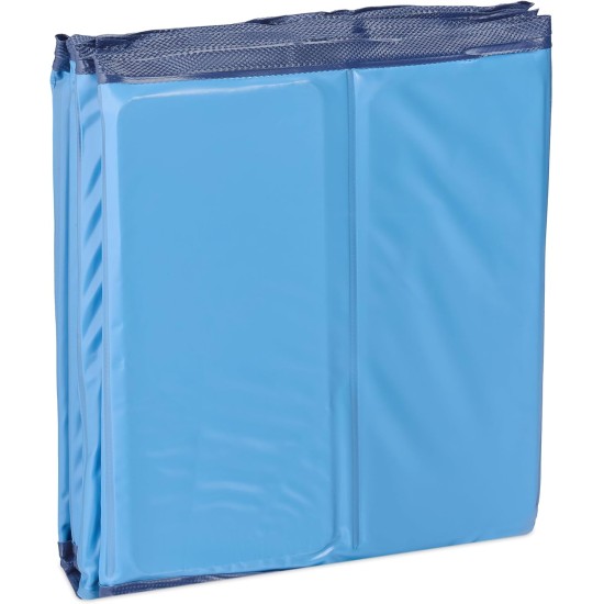 Relaxdays Dog Pool, H x D: 30 x 160 cm, Foldable, with Drain Valve, Dog Paddling Pool for Cooling, PVC & MDF, Blue Relaxdays Dog Pool, H x D: 30 x 160 cm, Foldable, with Drain Valve, Dog Paddling Pool for Cooling, PVC & MDF, Blue