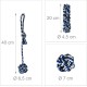 Relaxdays Dog Toy Set, 4 Pieces, Knot & Cord, Small & Medium Dogs, Teething Toy, Cotton, Multi-Colour