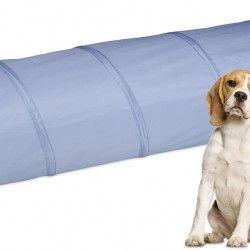 Relaxdays Dog Tunnel, Play Tunnel for Active Dogs, Dog Training, 200 cm Long, Diameter 40 cm, Foldable Agility Tunnel, Grey Relaxdays Dog Tunnel, Play Tunnel for Active Dogs, Dog Training, 200 cm Long, Diameter 40 cm, Foldable Agility Tunnel, Grey