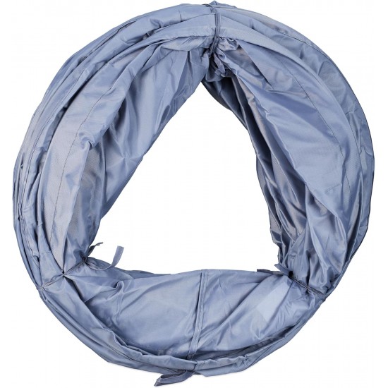 Relaxdays Dog Tunnel, Play Tunnel for Active Dogs, Dog Training, 200 cm Long, Diameter 40 cm, Foldable Agility Tunnel, Grey Relaxdays Dog Tunnel, Play Tunnel for Active Dogs, Dog Training, 200 cm Long, Diameter 40 cm, Foldable Agility Tunnel, Grey