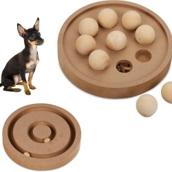 Relaxdays Intelligence Toy for Cats and Dogs, MDF, HD: 6 x 25 cm, Feeding Toy, Interactive Sniffing Game, Natural Relaxdays Intelligence Toy for Cats and Dogs, MDF, HD: 6 x 25 cm, Feeding Toy, Interactive Sniffing Game, Natural