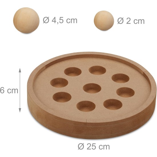Relaxdays Intelligence Toy for Cats and Dogs, MDF, HD: 6 x 25 cm, Feeding Toy, Interactive Sniffing Game, Natural Relaxdays Intelligence Toy for Cats and Dogs, MDF, HD: 6 x 25 cm, Feeding Toy, Interactive Sniffing Game, Natural