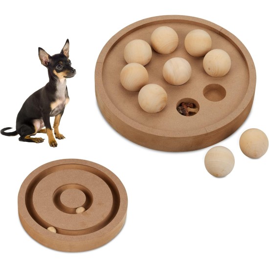 Relaxdays Intelligence Toy for Cats and Dogs, MDF, HD: 6 x 25 cm, Food Toy, Interactive Sniffing Game, Natural Relaxdays Intelligence Toy for Cats and Dogs, MDF, HD: 6 x 25 cm, Food Toy, Interactive Sniffing Game, Natural