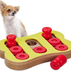 Relaxdays Intelligence Toy for Dogs, Hide Treats, Interactive Dog Toy, Intelligence, MDF, Multicoloured Relaxdays Intelligence Toy for Dogs, Hide Treats, Interactive Dog Toy, Intelligence, MDF, Multicoloured