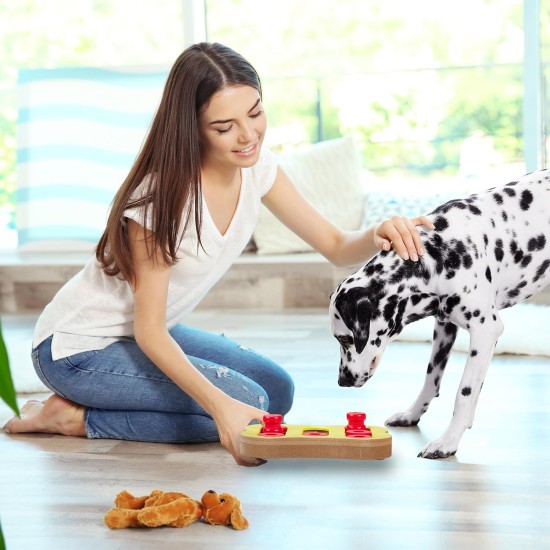 Relaxdays Intelligence Toy for Dogs, Hide Treats, Interactive Dog Toy, Intelligence, MDF, Multicoloured Relaxdays Intelligence Toy for Dogs, Hide Treats, Interactive Dog Toy, Intelligence, MDF, Multicoloured