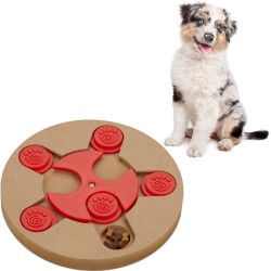 Relaxdays Intelligence Toy for Dogs, Hide Treats, Interactive Dog Toy, Intelligence, MDF, Natural/Red Relaxdays Intelligence Toy for Dogs, Hide Treats, Interactive Dog Toy, Intelligence, MDF, Natural/Red