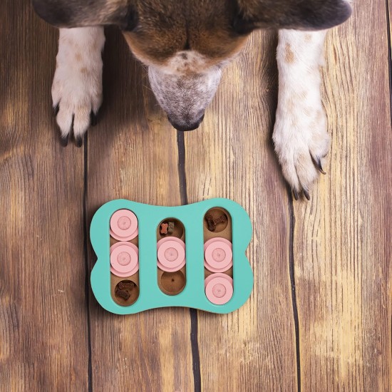 Relaxdays Interactive Intelligence Dog Toy Treat Design Food Toy Snuffle Game Turquoise Pink 100% Fiberboard 1 Piece Relaxdays Interactive Intelligence Dog Toy Treat Design Food Toy Snuffle Game Turquoise Pink 100% Fiberboard 1 Piece