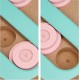 Relaxdays Interactive Intelligence Dog Toy Treat Design Food Toy Snuffle Game Turquoise Pink 100% Fiberboard 1 Piece