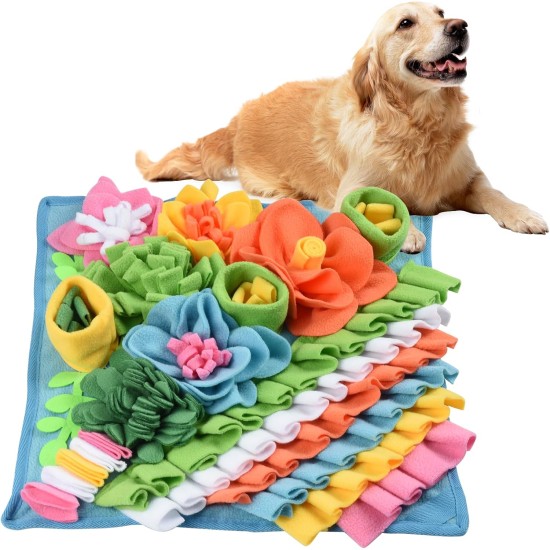 Romon Sniffing Rug for Dogs - 40 x 40 cm, Sniffing Mat as Intelligence Toy for Dogs, Puppies & Cats, Dog Toy with Non-Slip Underside, Washable & Foldable Romon Sniffing Rug for Dogs - 40 x 40 cm, Sniffing Mat as Intelligence Toy for Dogs, Puppies & Cats, Dog Toy with Non-Slip Underside, Washable & Foldable