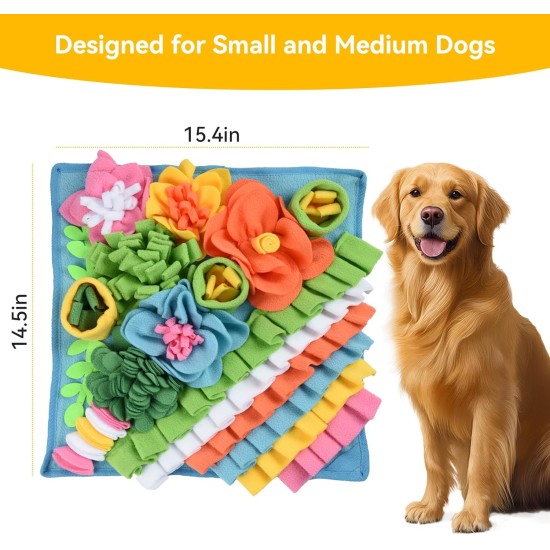 Romon Sniffing Rug for Dogs - 40 x 40 cm, Sniffing Mat as Intelligence Toy for Dogs, Puppies & Cats, Dog Toy with Non-Slip Underside, Washable & Foldable Romon Sniffing Rug for Dogs - 40 x 40 cm, Sniffing Mat as Intelligence Toy for Dogs, Puppies & Cats, Dog Toy with Non-Slip Underside, Washable & Foldable