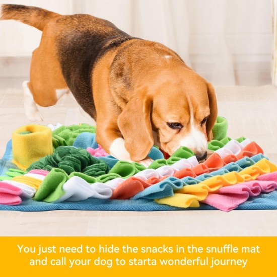 Romon Sniffing Rug for Dogs - 40 x 40 cm, Sniffing Mat as Intelligence Toy for Dogs, Puppies & Cats, Dog Toy with Non-Slip Underside, Washable & Foldable Romon Sniffing Rug for Dogs - 40 x 40 cm, Sniffing Mat as Intelligence Toy for Dogs, Puppies & Cats, Dog Toy with Non-Slip Underside, Washable & Foldable