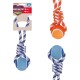 Rosewood 3" Tennis Ball Tug toy for dogs (Asstd colours) Rosewood 3" Tennis Ball Tug toy for dogs (Asstd colours)