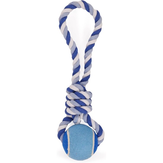 Rosewood 3" Tennis Ball Tug toy for dogs (Asstd colours) Rosewood 3" Tennis Ball Tug toy for dogs (Asstd colours)