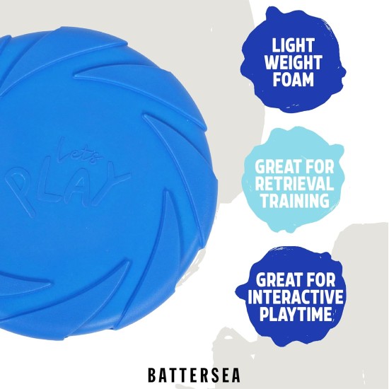 Rosewood Battersea Foam Frisbee Dog Toy, 23.5cm x 23.5cm, Lightweight, Durable, Frisbee for Fetch, Play and Training with Dogs Rosewood Battersea Foam Frisbee Dog Toy, 23.5cm x 23.5cm, Lightweight, Durable, Frisbee for Fetch, Play and Training with Dogs