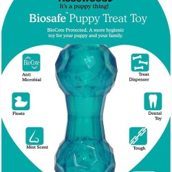 Rosewood Biosafe Puppy Treat Dispenser Dumbbell, Blue Rosewood Biosafe Puppy Treat Dispenser Dumbbell, Blue