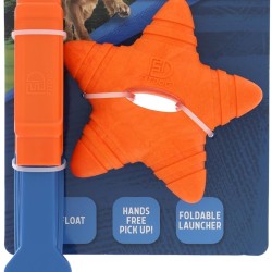 Rosewood FitDog Star with Throwing Device - Robust Dog Toy for Chewing, Fetch and Throwing - Floatable and Jumping - Compact Plug-In Launcher for Land and Water Rosewood FitDog Star with Throwing Device - Robust Dog Toy for Chewing, Fetch and Throwing - Floatable and Jumping - Compact Plug-In Launcher for Land and Water