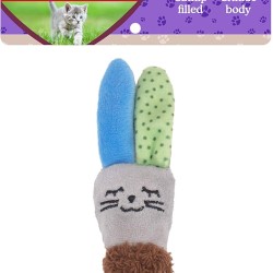 Rosewood Little Nippers Floppy Rabbit Cat and Kitten Toy, Soft Multicolour Plush Toy with Catnip, Interactive Play for Kittens and Small Cats, Promotes Exercise and Mental Rosewood Little Nippers Floppy Rabbit Cat and Kitten Toy, Soft Multicolour Plush Toy with Catnip, Interactive Play for Kittens and Small Cats, Promotes Exercise and Mental