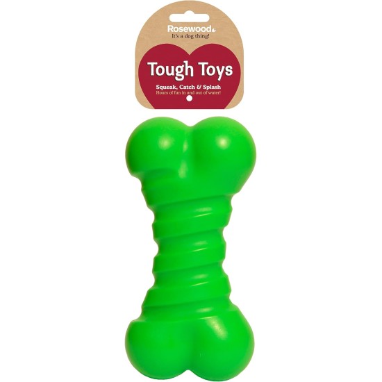 Rosewood Squeaky Tough Bone Dog Toy Rosewood Squeaky Tough Bone Dog Toy