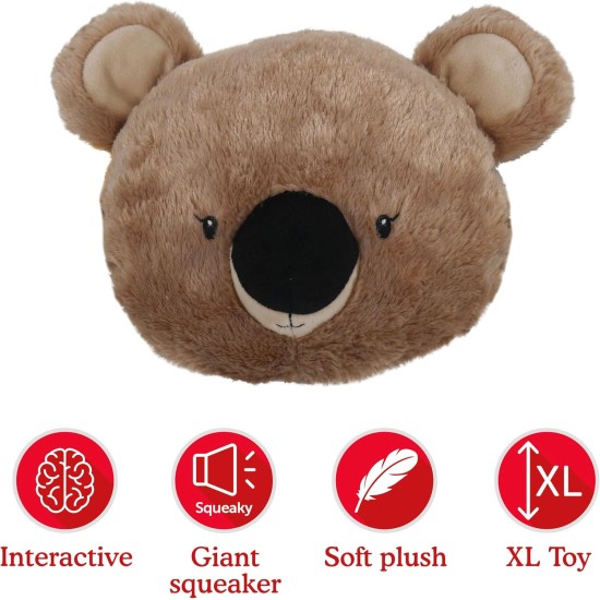 Rosewood Yellow Lion Interactive Plush Dog Toy with Giant Squeaker and Crinkle Body Rosewood Yellow Lion Interactive Plush Dog Toy with Giant Squeaker and Crinkle Body