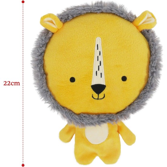 Rosewood Yellow Lion Interactive Plush Dog Toy with Giant Squeaker and Crinkle Body Rosewood Yellow Lion Interactive Plush Dog Toy with Giant Squeaker and Crinkle Body