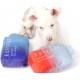 Ruff Puff Dog Toy - Funny Cute Plush Dog Toy with Squeaker - Parody Dog Toy - Puppy Toy - Dog Birthday - Funny Dog Toy (Red)