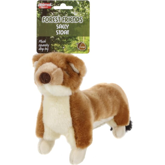 SALLY STOAT PLUSH SQUEAKY DOG TOY