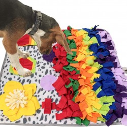 SCHITEC Snuffle Mat for Dogs, Nosework Feeding Blanket, Sniffing Pad for Interactive Games, Foraging Puzzle Enrichment Toys for Large, Small, Medium Pets SCHITEC Snuffle Mat for Dogs, Nosework Feeding Blanket, Sniffing Pad for Interactive Games, Foraging Puzzle Enrichment Toys for Large, Small, Medium Pets
