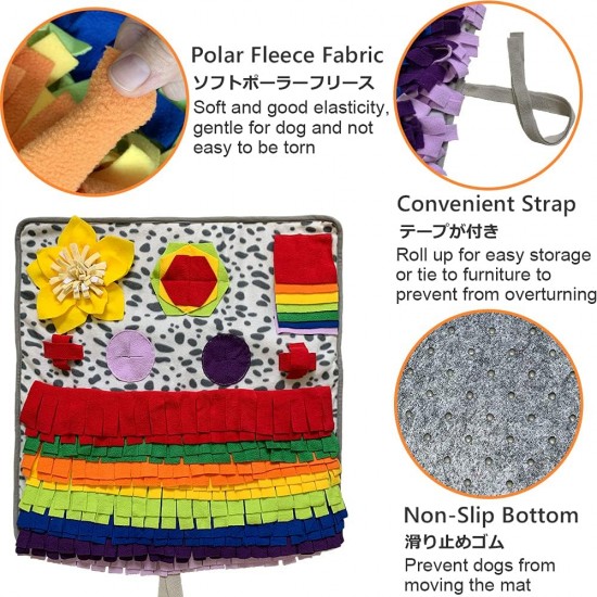 SCHITEC Snuffle Mat for Dogs, Nosework Feeding Blanket, Sniffing Pad for Interactive Games, Foraging Puzzle Enrichment Toys for Large, Small, Medium Pets SCHITEC Snuffle Mat for Dogs, Nosework Feeding Blanket, Sniffing Pad for Interactive Games, Foraging Puzzle Enrichment Toys for Large, Small, Medium Pets