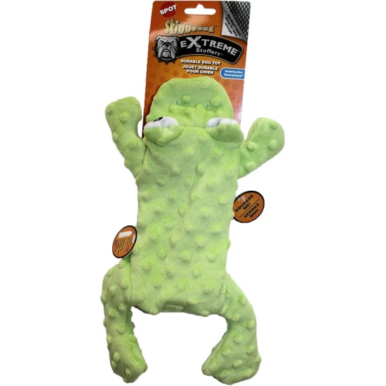 SPOT Ethical Pets Skinneeez Extreme Frog Filling Free Dog Toy, 14"