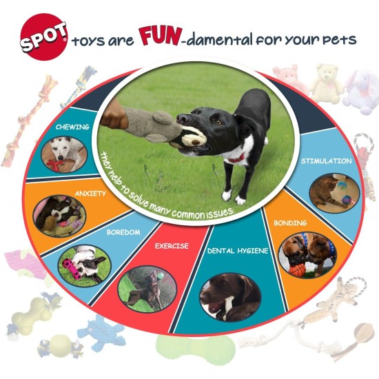 SPOT by Ethical Products Skinneeez Crinklers Dog Toy with Squeaker for All Dogs, Tug Toy for Small and Large Breeds, Squeaky Toy for Dogs, Goat, Large SPOT by Ethical Products Skinneeez Crinklers Dog Toy with Squeaker for All Dogs, Tug Toy for Small and Large Breeds, Squeaky Toy for Dogs, Goat, Large