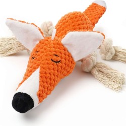 Sedioso Plush Interactive Dog Toy, Cute and Squeaky Stuffed Fox Dog Toy for Boredom, for Puppy and Small / Medium / Large Breeds Sedioso Plush Interactive Dog Toy, Cute and Squeaky Stuffed Fox Dog Toy for Boredom, for Puppy and Small / Medium / Large Breeds