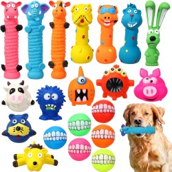 Shappy Quietschendes Latex-Hundespielzeug, Gummi-Kauspielzeug, weich, klein, quietschende Bälle, Tier-Stab, Welpen, Apportieren, interaktives Spielen für kleine, mittelgroße und große Haustiere Shappy Quietschendes Latex-Hundespielzeug, Gummi-Kauspielzeug, weich, klein, quietschende Bälle, Tier-Stab, Welpen, Apportieren, interaktives Spielen für kleine, mittelgroße und große Haustiere
