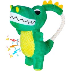 Squeaky Dog Toy Squeaky Plush Toy Chew Toy with Squeaky Dinosaur Soft Chew Toy for Large and Small Dogs