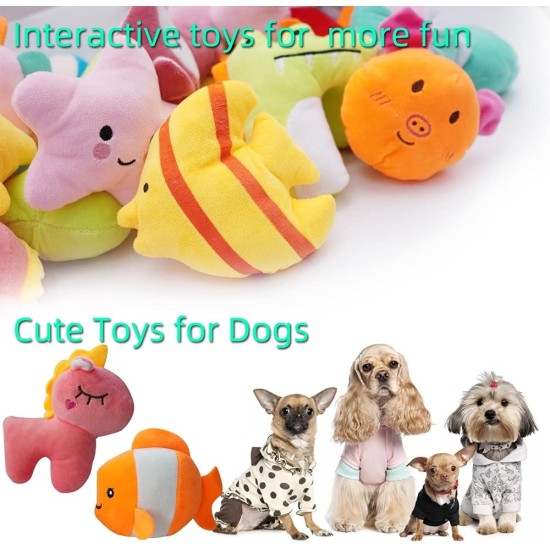 Squeaky Toys for Dogs, Plush Toy Set for Teething Puppies, Small Dogs, Interactive Toys (27 Pieces) Squeaky Toys for Dogs, Plush Toy Set for Teething Puppies, Small Dogs, Interactive Toys (27 Pieces)
