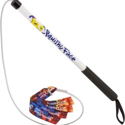 Squishy Face Studio Flirt Pole V2 with Bait - Durable Dog Toy for Fun Obedience Training and Exercise, Rainbow Tie Dye Jr. - 24" Squishy Face Studio Flirt Pole V2 with Bait - Durable Dog Toy for Fun Obedience Training and Exercise, Rainbow Tie Dye Jr. - 24"