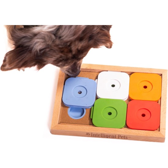 Sudoku Medium Advanced Color - My Intelligent Dogs Interaktives Hundespielzeug aus Holz Intelligentes Spielzeug für Hunde Sudoku Medium Advanced Color - My Intelligent Dogs Interaktives Hundespielzeug aus Holz Intelligentes Spielzeug für Hunde