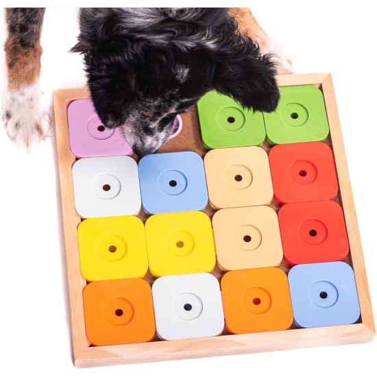 Sudoku Medium Genie Color - Interaktives Hundespielzeug aus Holz Intelligentes Spielzeug für Hunde Sudoku Medium Genie Color - Interaktives Hundespielzeug aus Holz Intelligentes Spielzeug für Hunde