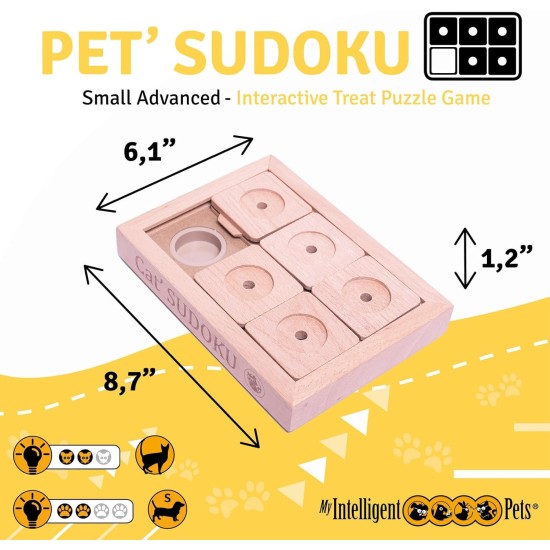 Sudoku Small Advanced Classic – My Intelligent Dogs Interaktives Holzspielzeug für Hunde und Katzen Hundespielzeug Intelligentes Hundespielzeug Sudoku Small Advanced Classic – My Intelligent Dogs Interaktives Holzspielzeug für Hunde und Katzen Hundespielzeug Intelligentes Hundespielzeug