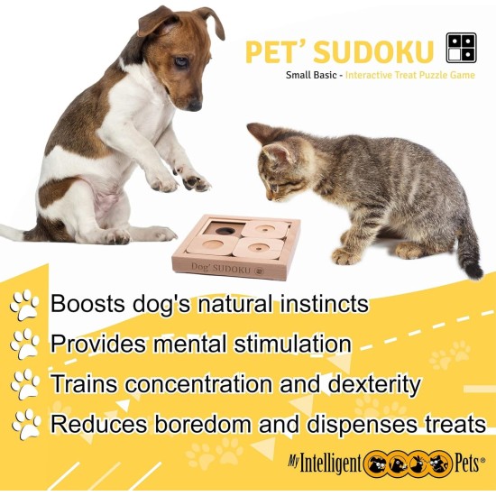 Sudoku Small Basic Classic - My Intelligent Dogs Interaktives Hunde- und Katzenspielzeug aus Holz Hundespielzeug für Hunde Hundespielzeug kleine und große Hunde Hunde Spielzeug Sudoku Small Basic Classic - My Intelligent Dogs Interaktives Hunde- und Katzenspielzeug aus Holz Hundespielzeug für Hunde Hundespielzeug kleine und große Hunde Hunde Spielzeug
