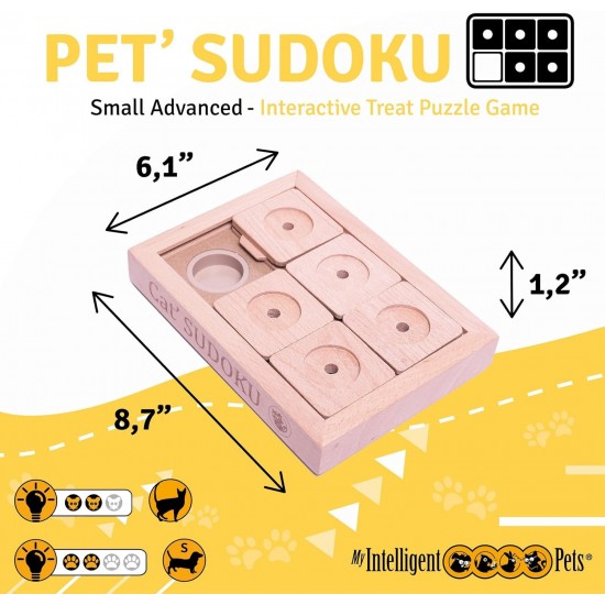 Sudoku Small Expert - Interaktives Katzen- und Hundespielzeug aus Holz Intelligentes Spielzeug für Hunde und Katzen Sudoku Small Expert - Interaktives Katzen- und Hundespielzeug aus Holz Intelligentes Spielzeug für Hunde und Katzen