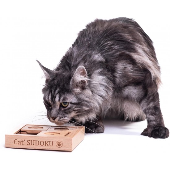Sudoku Small Expert - Interaktives Katzen- und Hundespielzeug aus Holz Intelligentes Spielzeug für Hunde und Katzen Sudoku Small Expert - Interaktives Katzen- und Hundespielzeug aus Holz Intelligentes Spielzeug für Hunde und Katzen